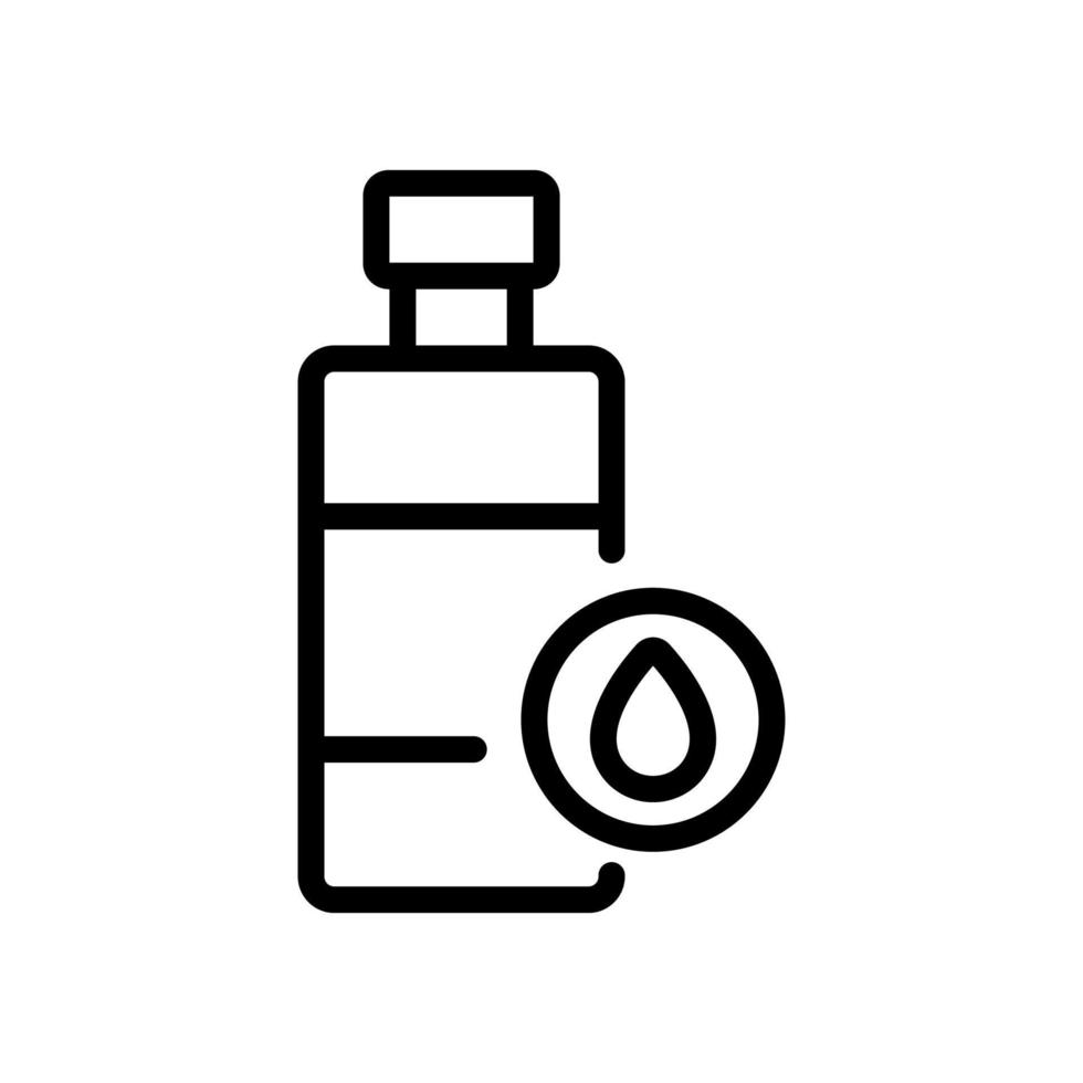 Öl kosmetische Lotion Flasche Symbol Vektor Umriss Illustration