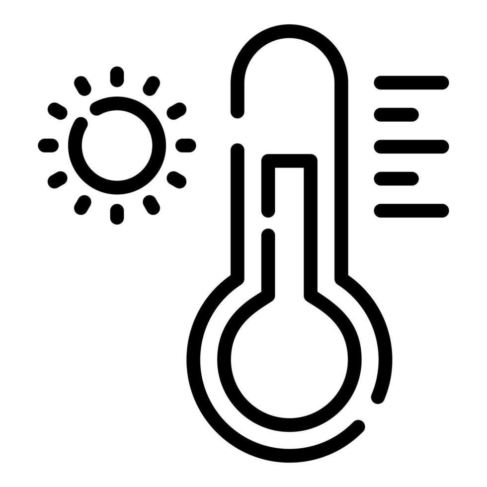tempererad vektor ikon tunn linje stil för webb och mobil.