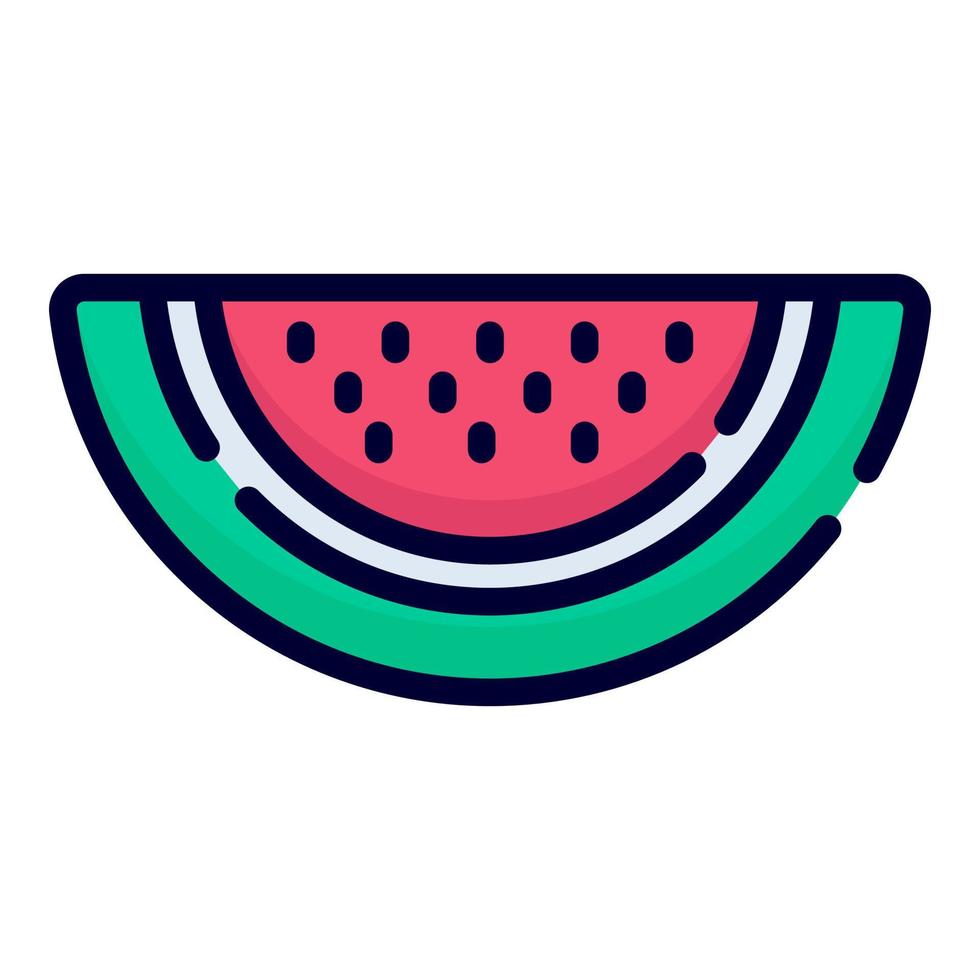 Wassermelonen-Vektorsymbol. farbiger Umrissstil für Web und Handy. vektor