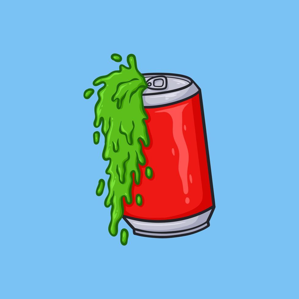 Zombie-Soda-Getränk Cartoon-Vektor-Illustration vektor