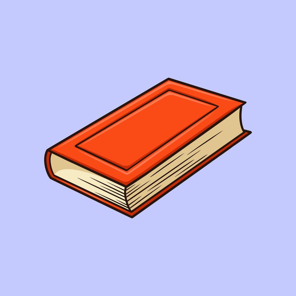 röd bok vektor tecknad illustration