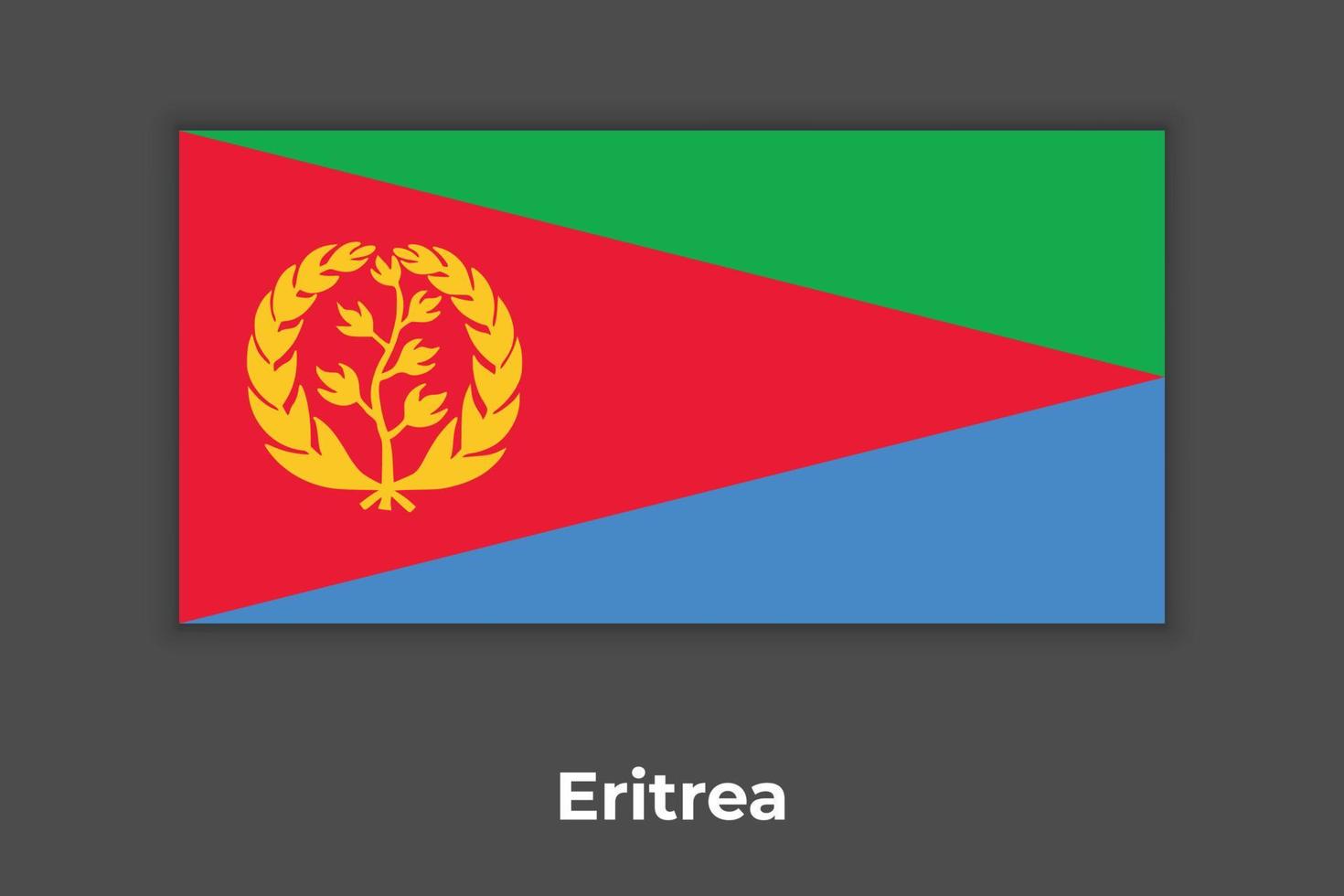 Flagge von Eritrea-Vektorbild vektor