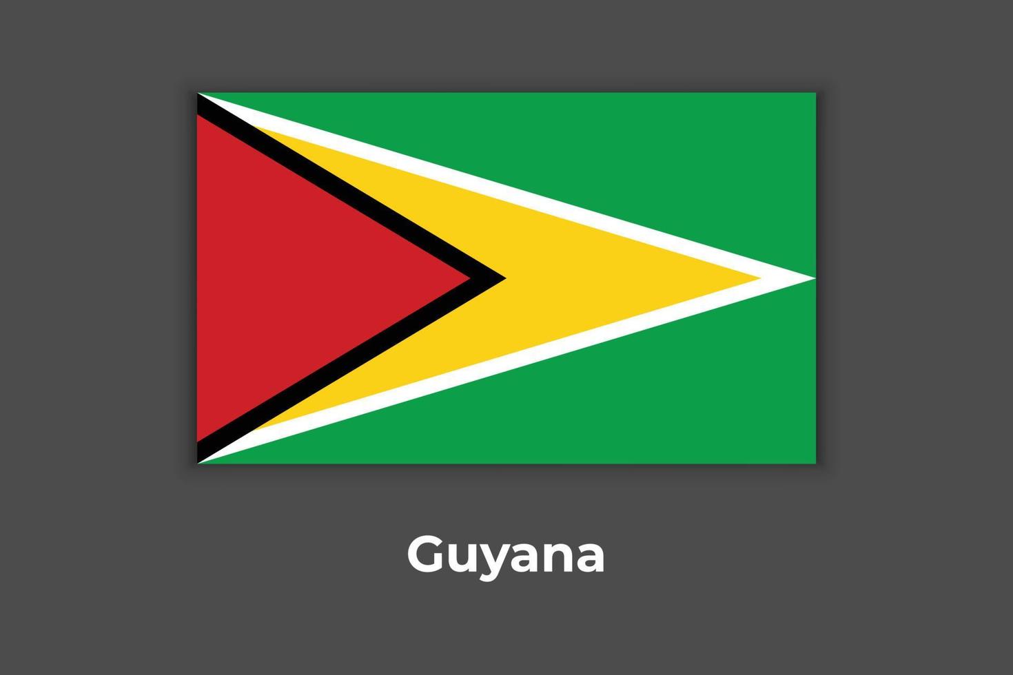 vektor flagga Guyana, nationella flagga Guyana