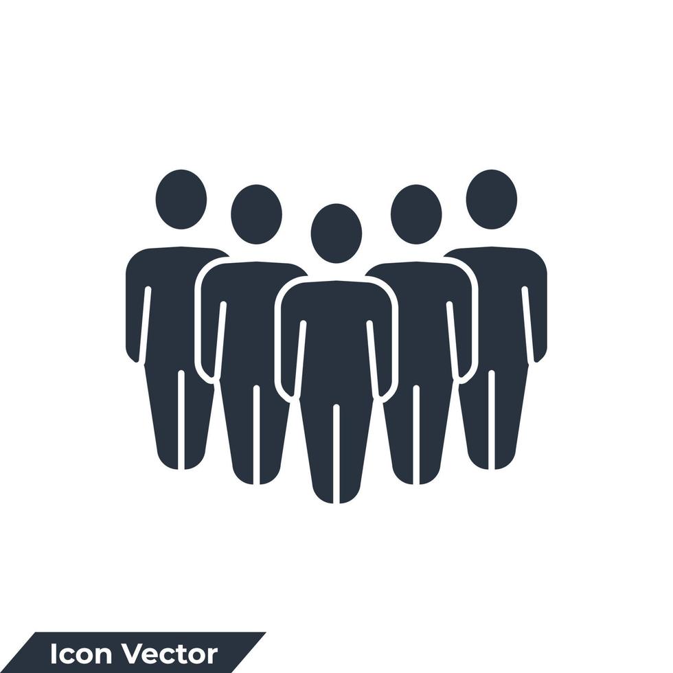 team ikon logotyp vektor illustration. människor symbol mall för grafik och webbdesign samling