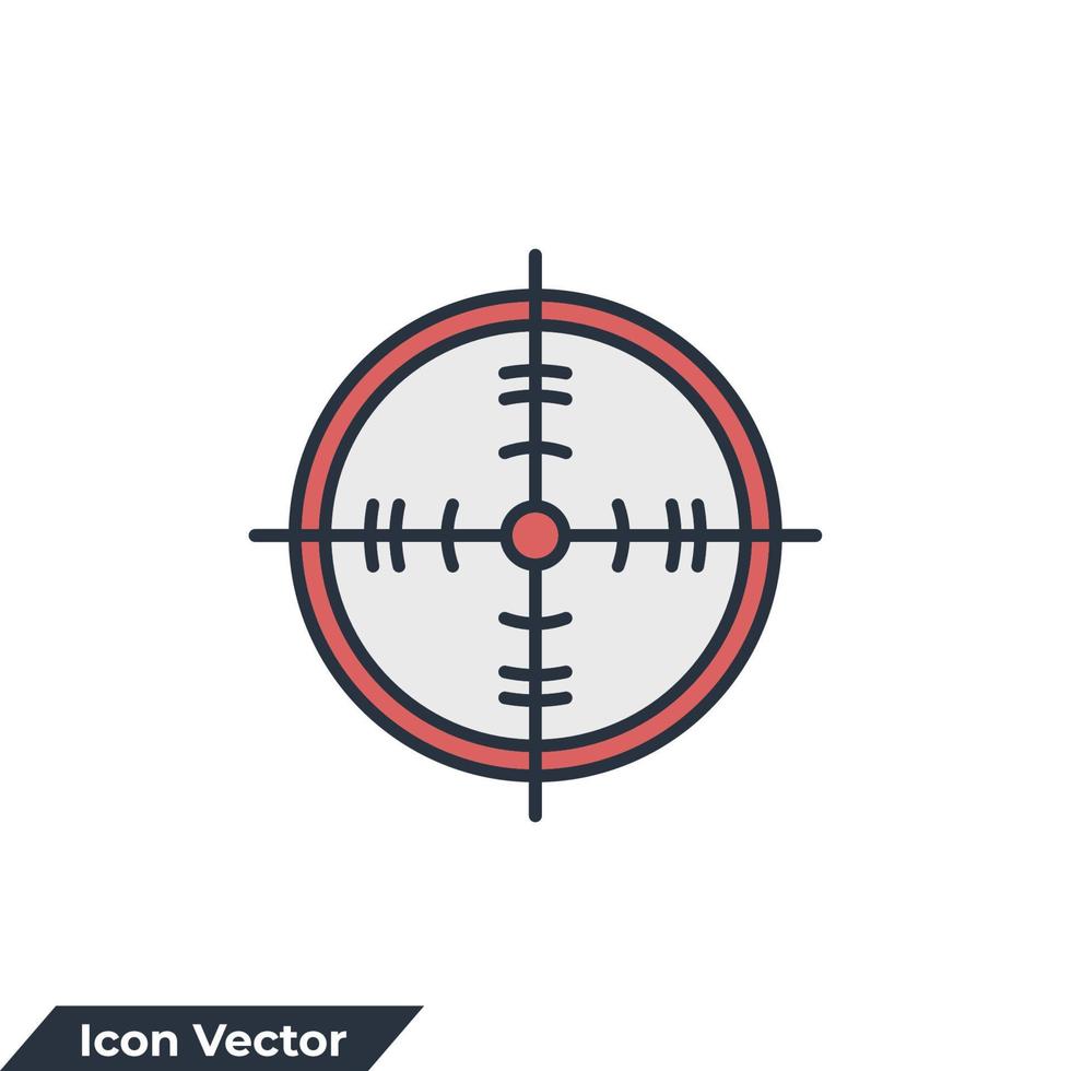 Ziel-Symbol-Logo-Vektor-Illustration. Zielsymbolvorlage für Grafik- und Webdesign-Sammlung vektor