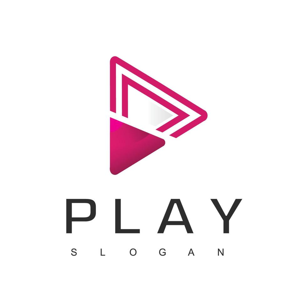 Media-Player-Logo-Design-Vorlage vektor