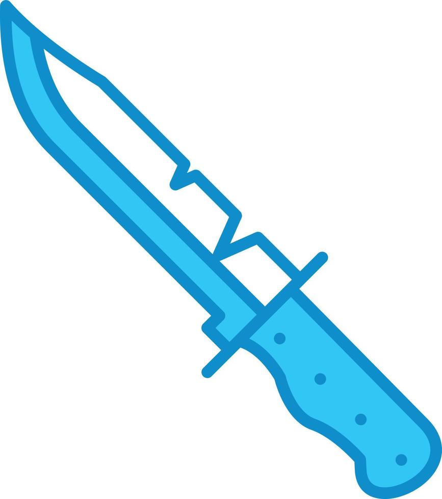knivlinje fylld blå vektor