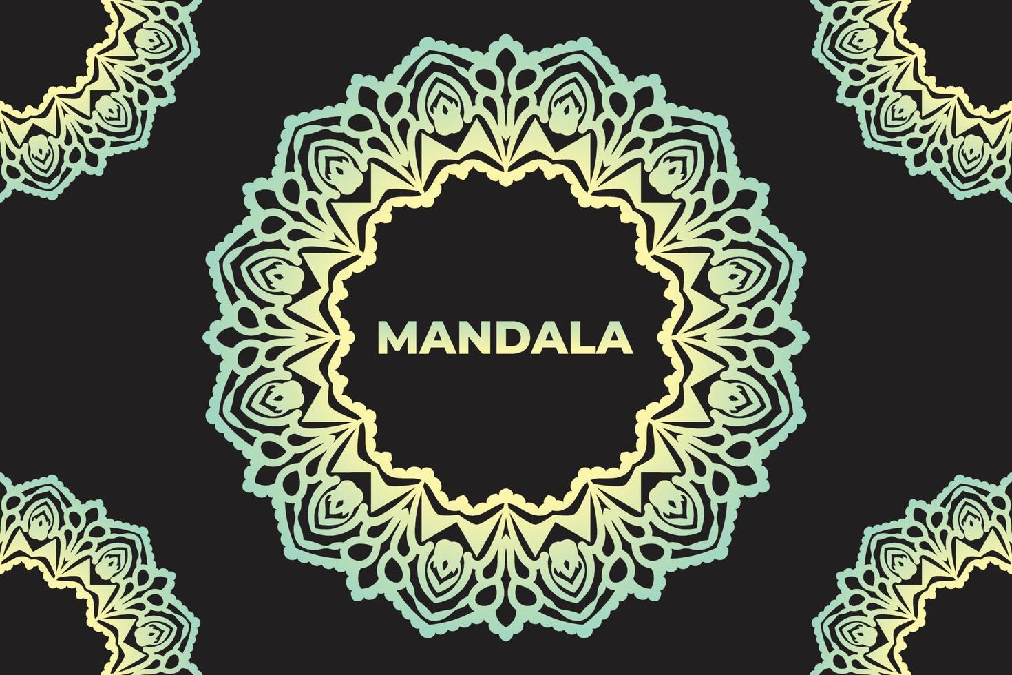 ramdesign. mandala mönster bakgrundsdesign. vektor