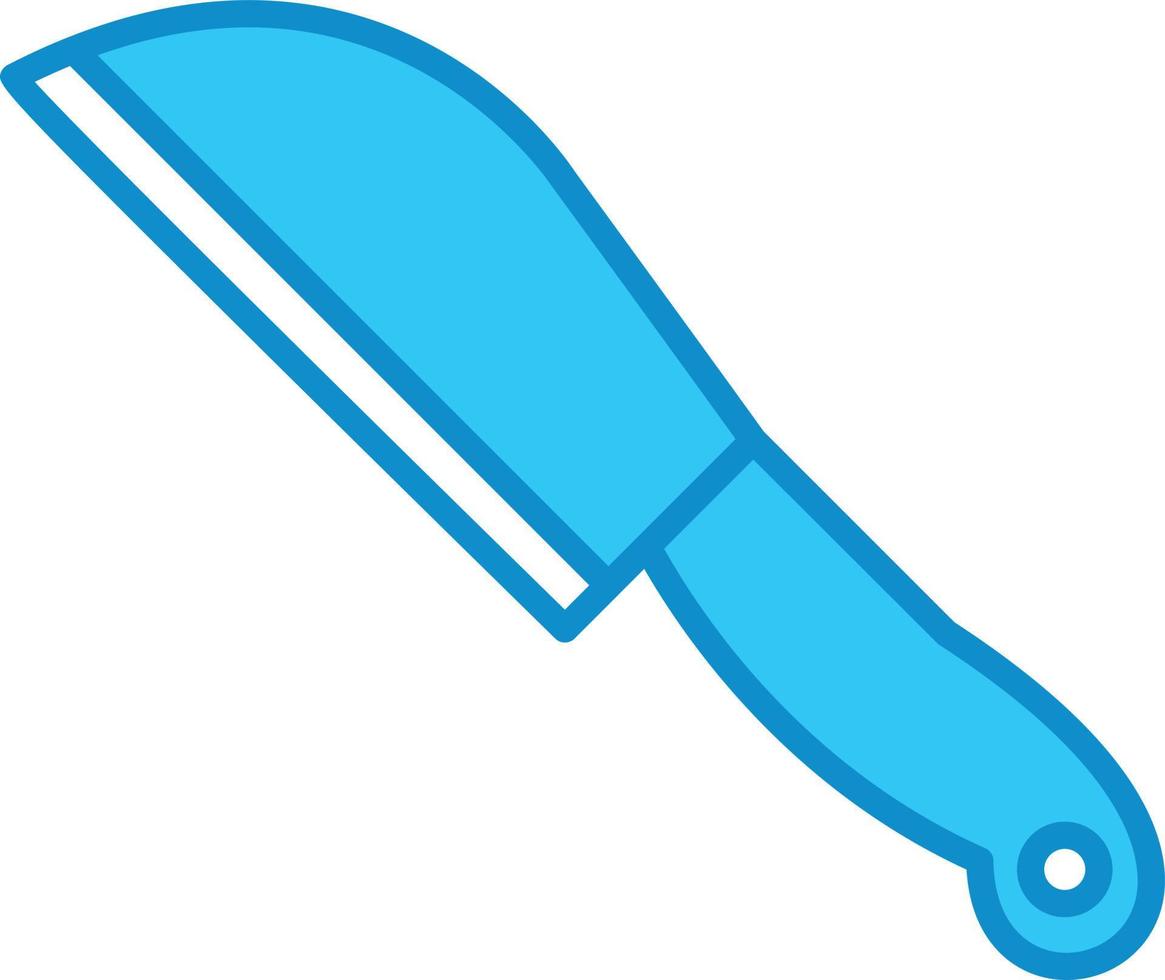 knivlinje fylld blå vektor