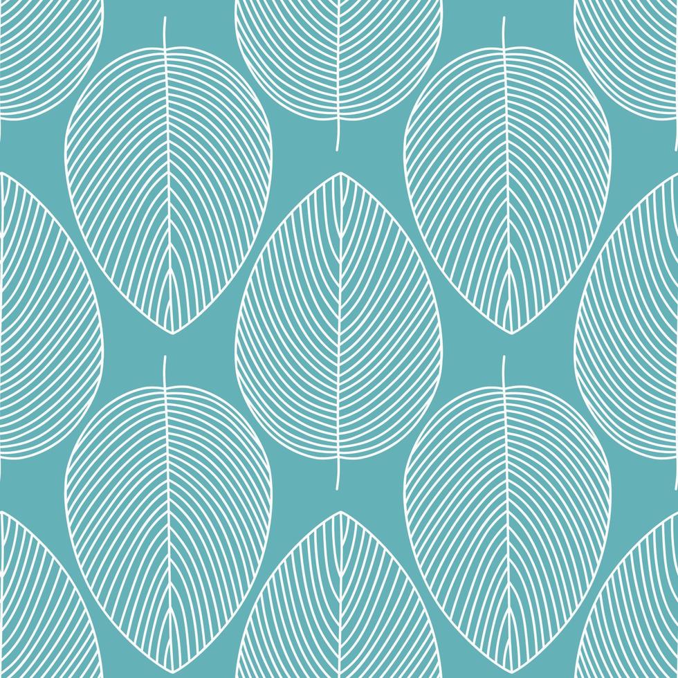 vektor seamless mönster i skandinavisk stil med löv