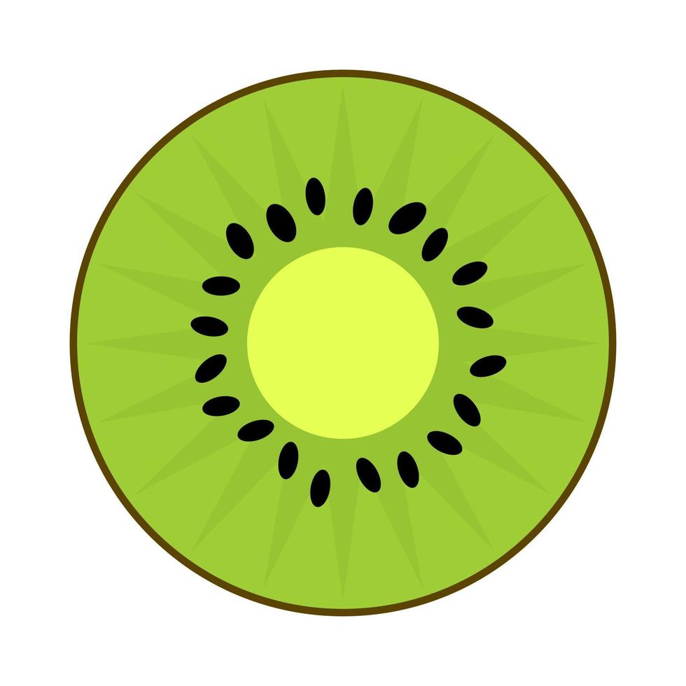 Kiwi-Frucht-Symbol. flaches Grafikdesign. Symbol auf weißem Hintergrund. vektor