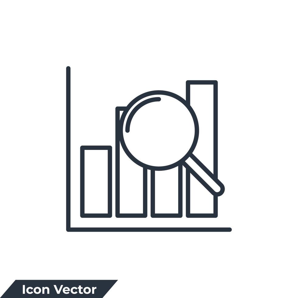 analytics ikon logotyp vektorillustration. dataanalys symbol mall för grafisk och webbdesign samling vektor