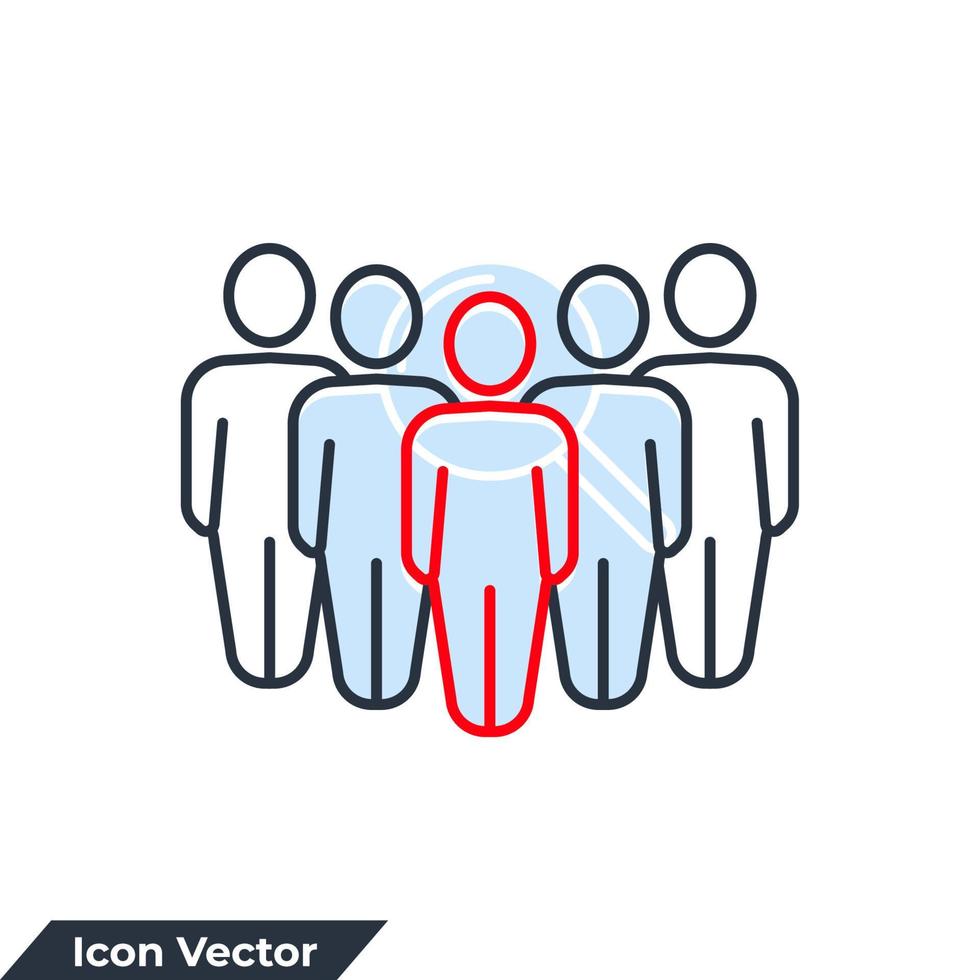 team ikon logotyp vektor illustration. människor symbol mall för grafik och webbdesign samling