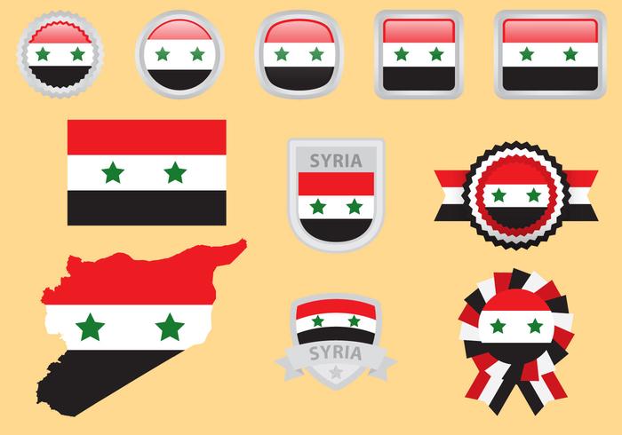 Syrien Flaggvektorer vektor