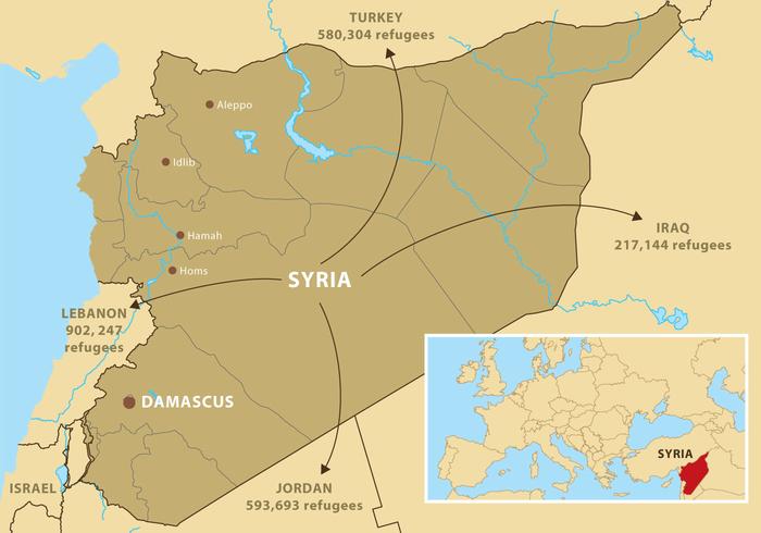 Vektor Syrien karta