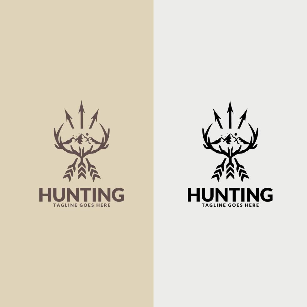 lieber jäger logo vektor template.hunting logo. geeignet für Firmenlogo, Druck, Digital, Symbol, Apps und andere Marketingmaterialzwecke