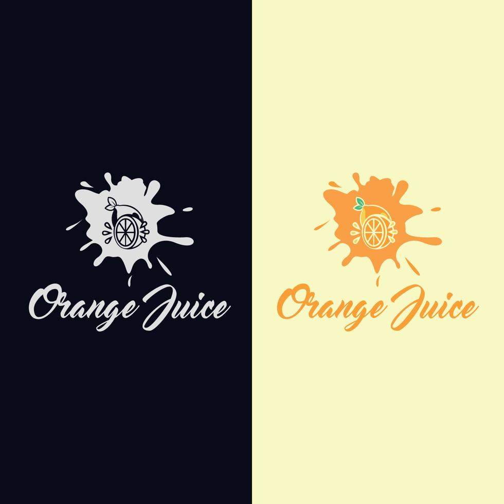 färsk juice logotyp design mall. modern färsk orange logotyp vektorillustration. begreppet juicedrycker, frukt, grönsakshandel. vektor