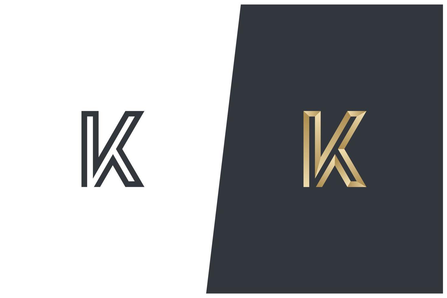 k Brief Logo Vektor Konzept Symbol Marke. universelle k-Logo-Marke