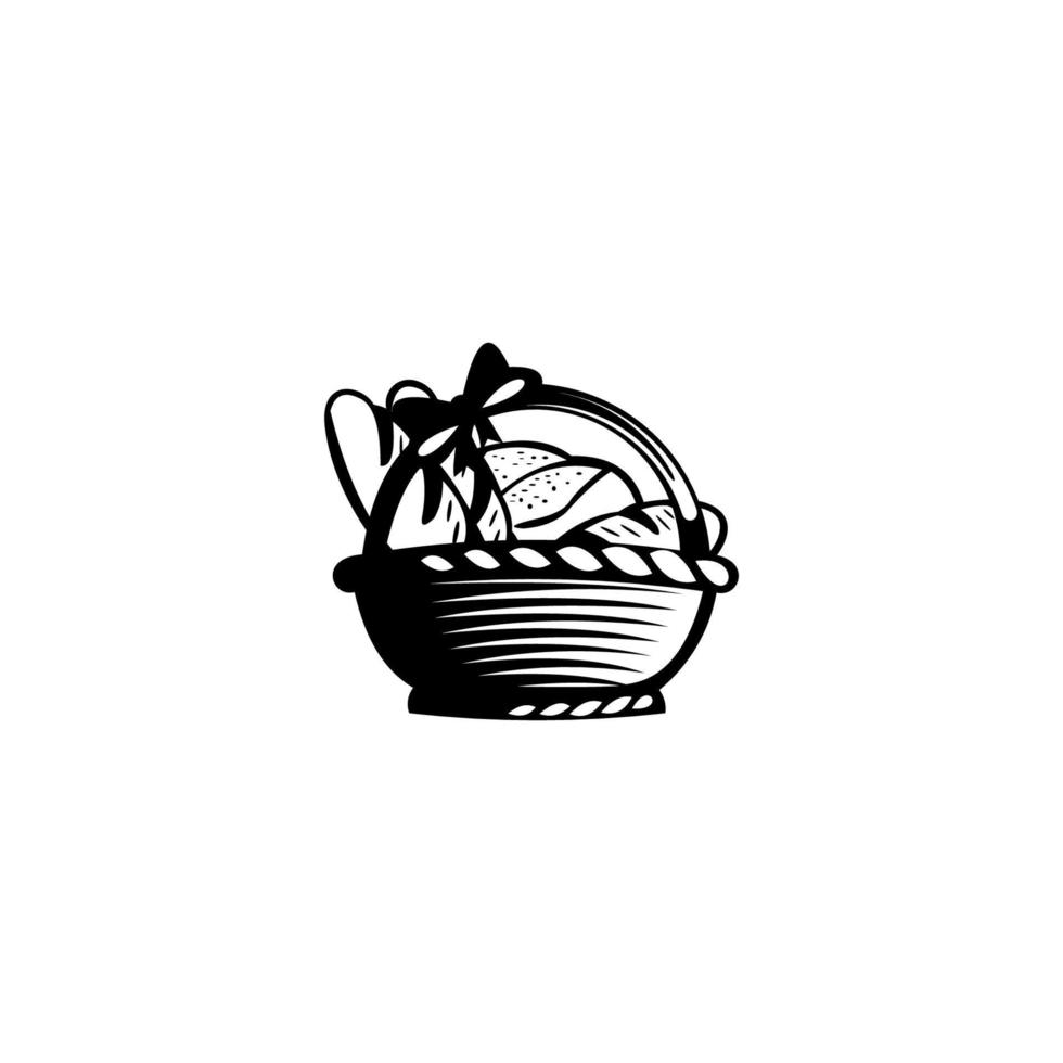 Brotkorb-Logo. brot und frühstück, bäckerei, vektorillustration vektor