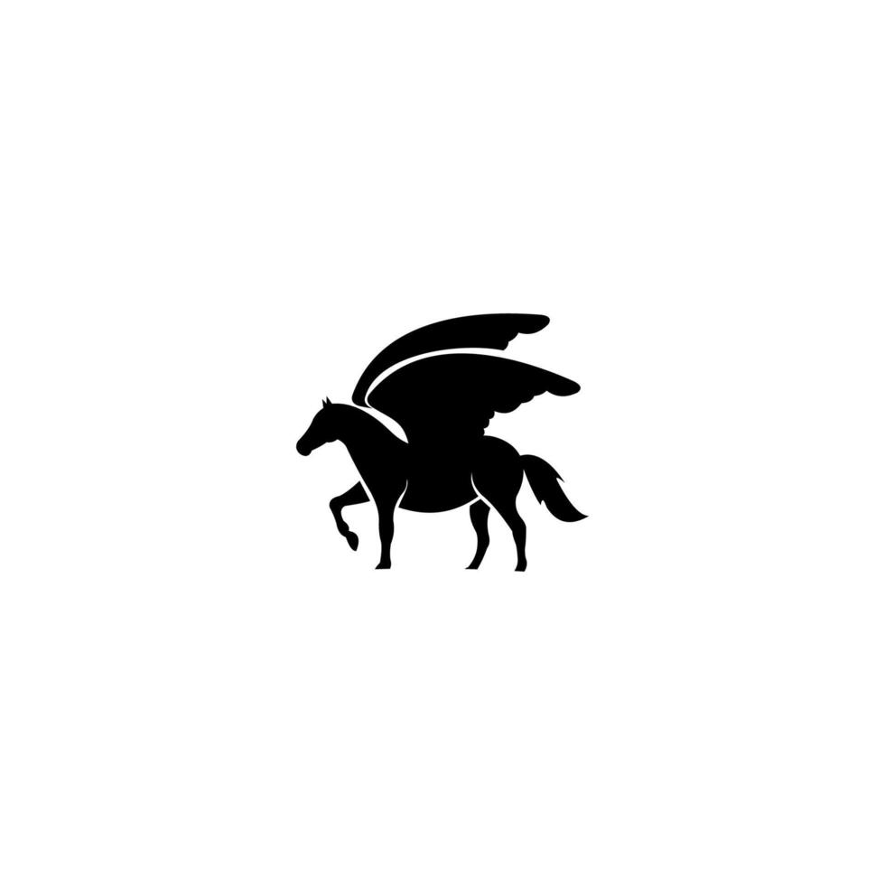 Pegasus-Logo, Pferd mit Flügel-Logo-Design. Vektor-Illustration vektor