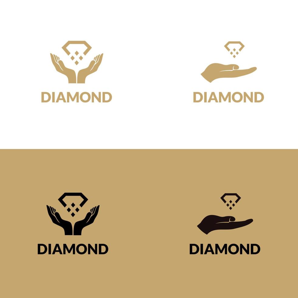 diamant smycken logotyp design vektor mall. symboler för kosmetika, smycken, skönhetsprodukter