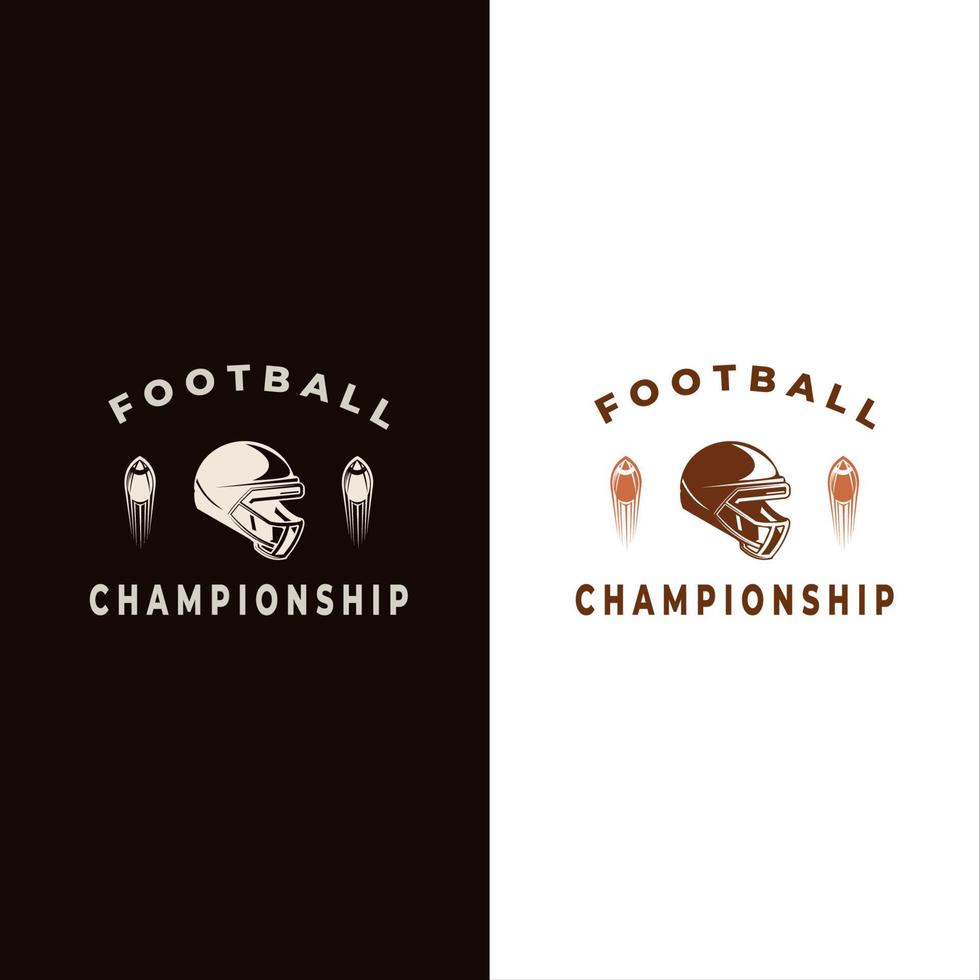 Rugby-Logo. American-Football-Logo-Vorlage vektor