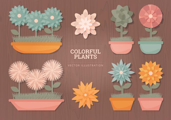 Blommor Vektor Illustrationer