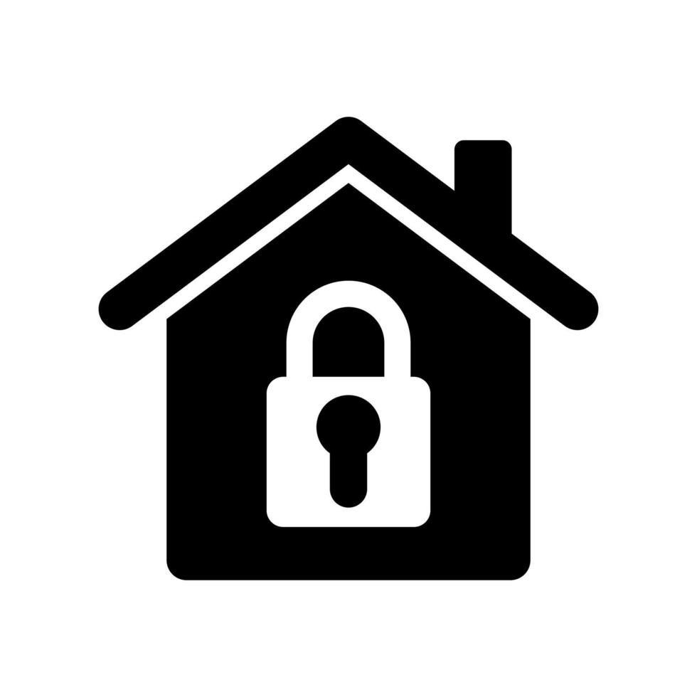låst hus vektor ikon isolerad på vit bakgrund