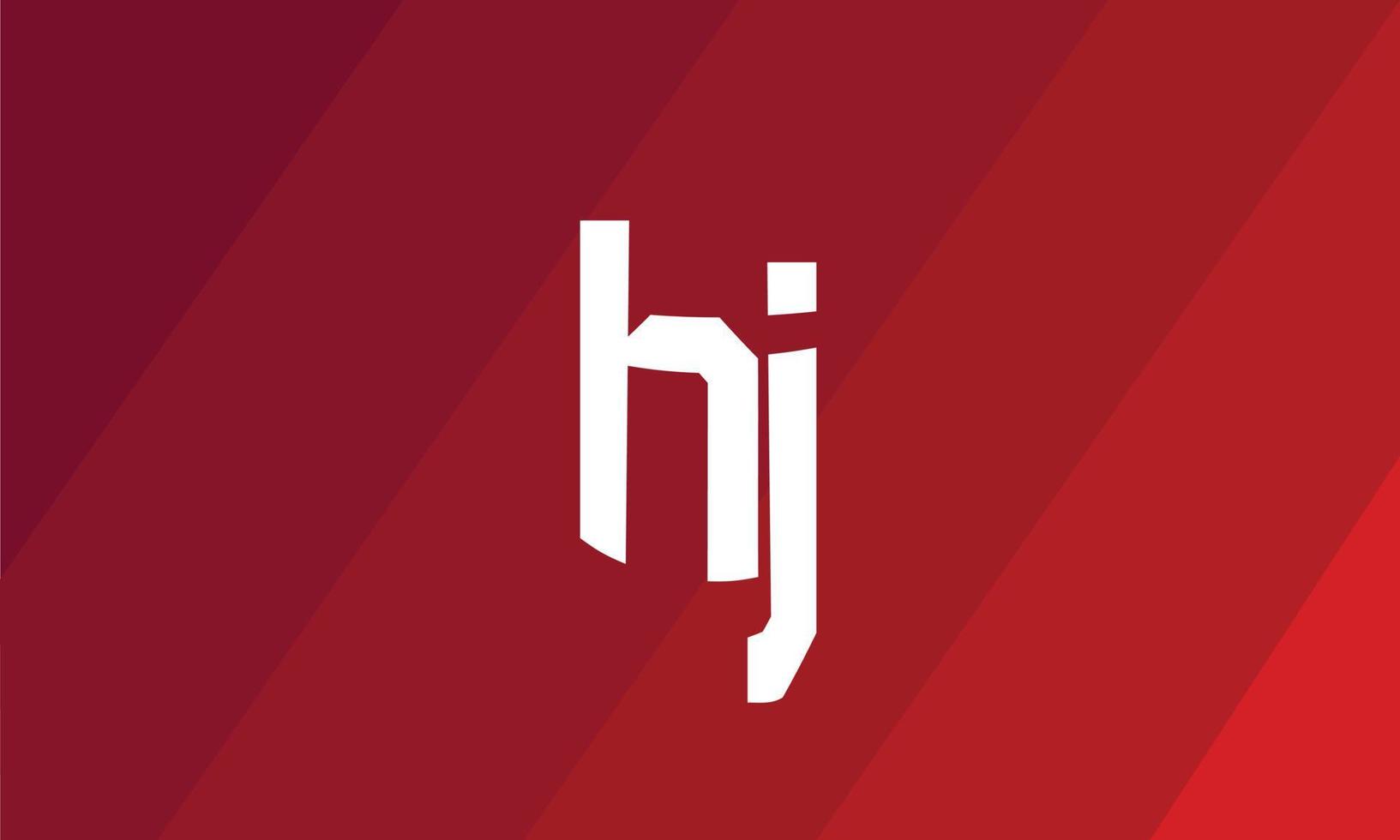 alfabetet bokstäver initialer monogram logotyp hj, jh, h och j vektor