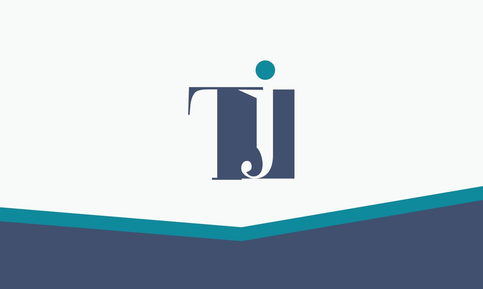 alphabet buchstaben initialen monogramm logo tj, jt, t und j vektor