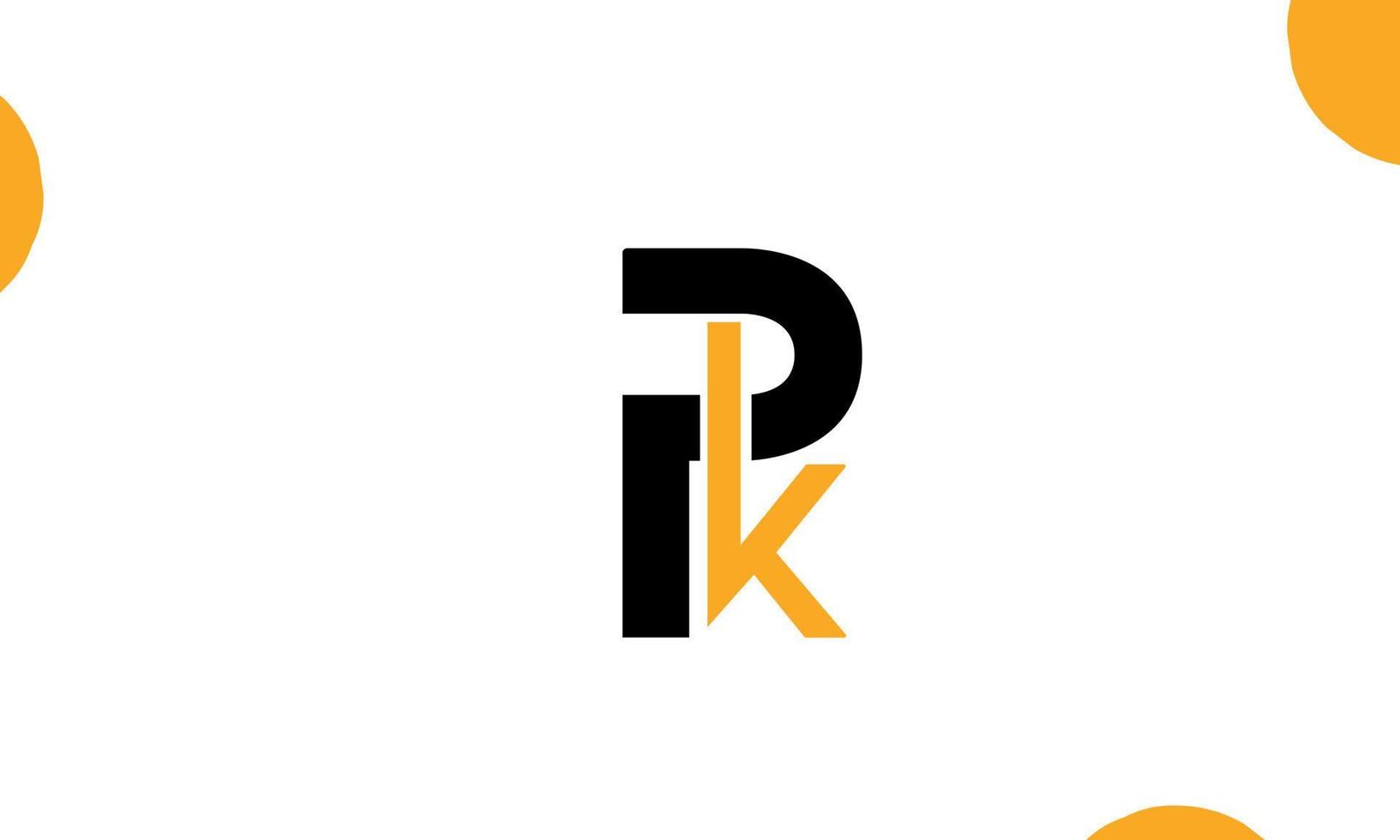 alfabetet bokstäver initialer monogram logotyp pk, kp, p och k vektor