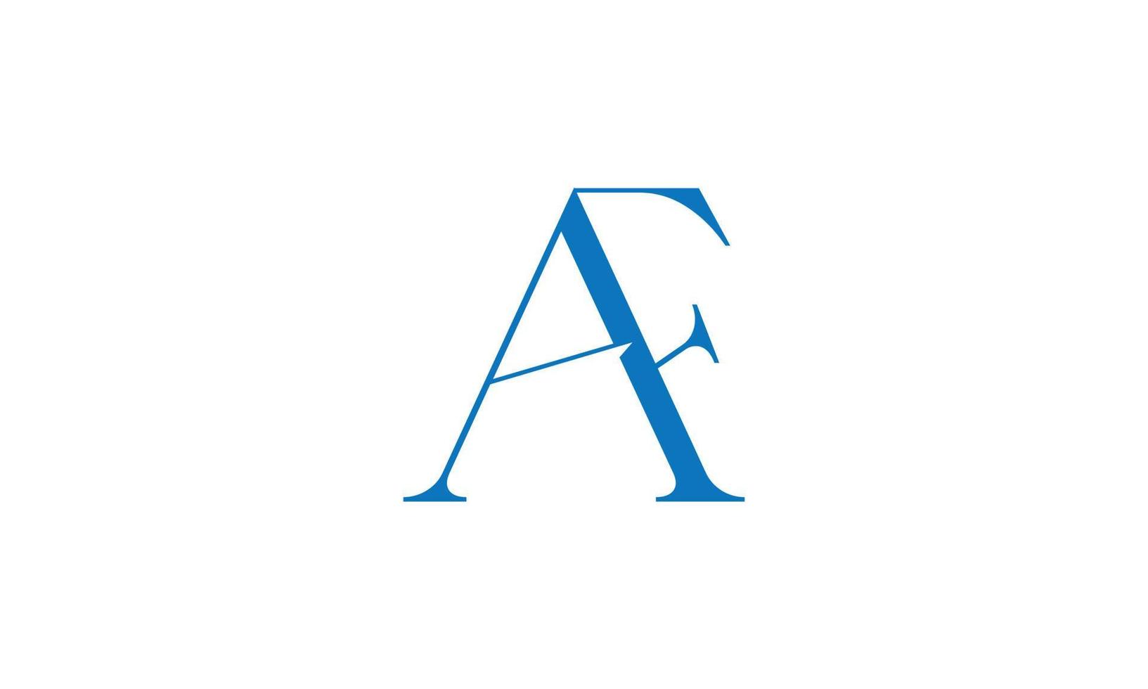 alphabet buchstaben initialen monogramm logo af, fa, a und f vektor