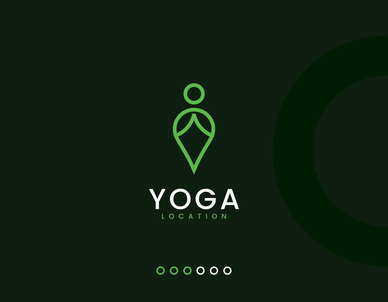 Yoga-Locator-Logo-Vorlage, Standort und Yoga-Mann-Konzept vektor