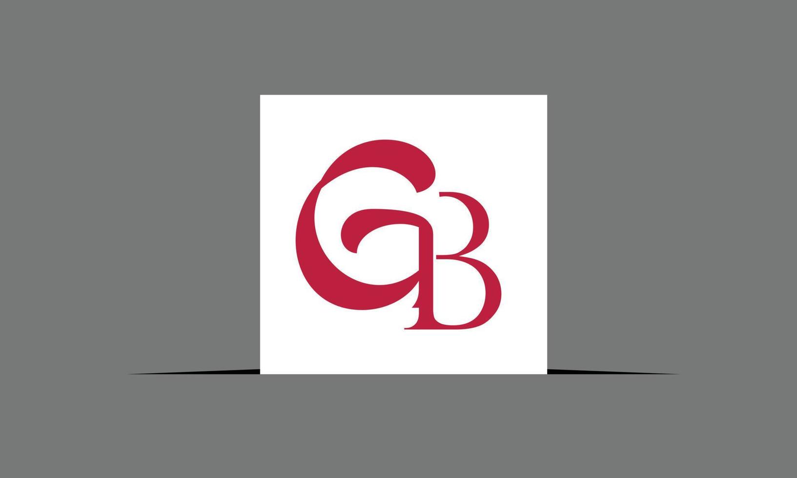 alphabet buchstaben initialen monogramm logo gb, bg, g und b vektor