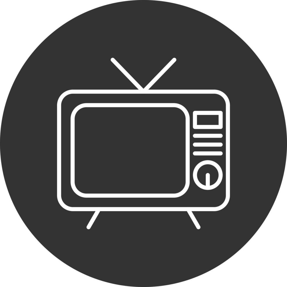 Symbol für umgekehrte TV-Leitung vektor