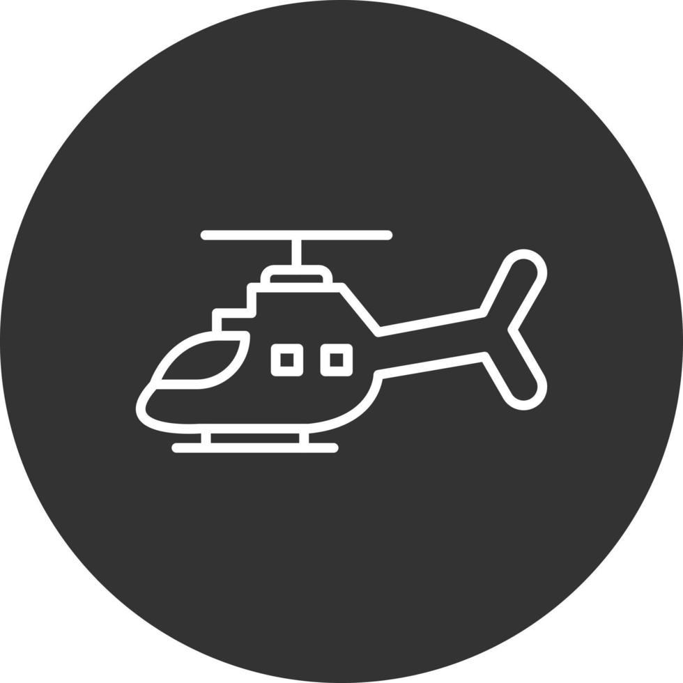 Hubschrauberlinie invertiertes Symbol vektor