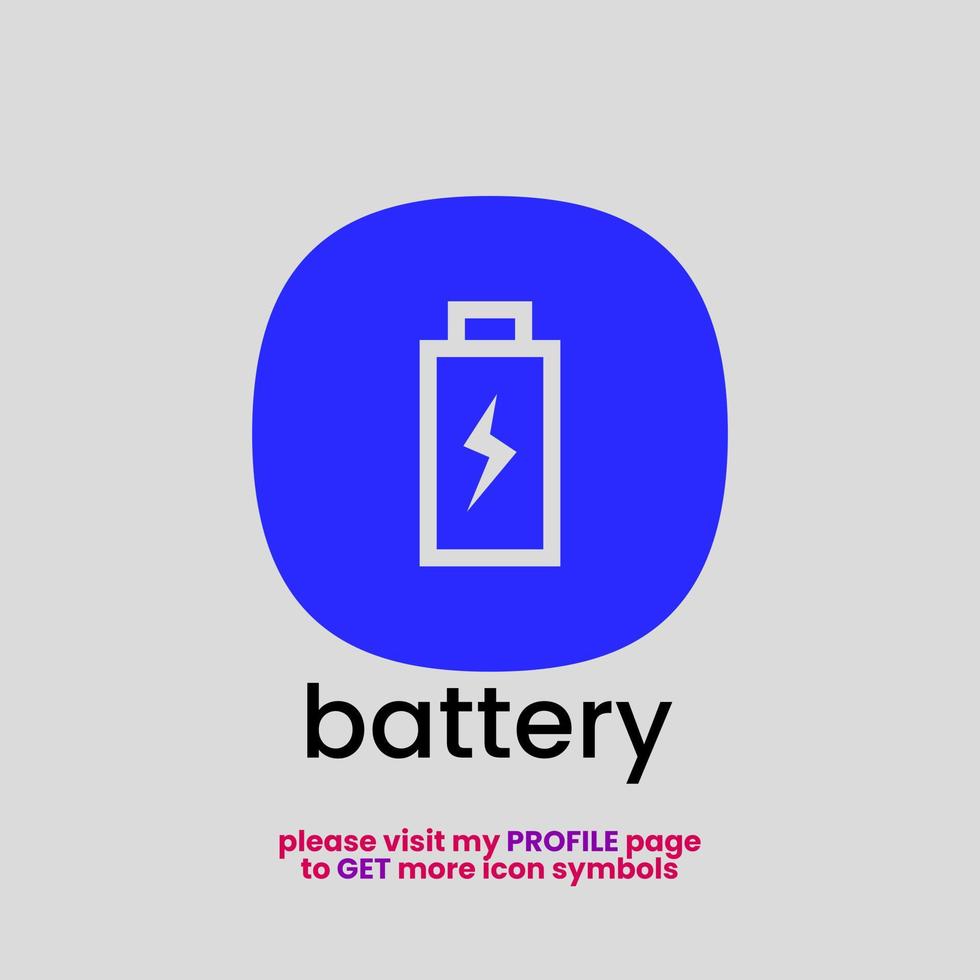 Bestes Batteriesymbol für App-Symbol oder Firmenlogo - Crop-Style-Version 1 vektor