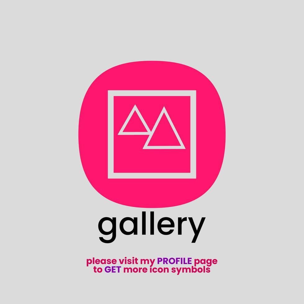 Galerie-Fotoalben-Symbol für App-Symbol oder Firmenlogo - Stilversion 1 ausschneiden vektor