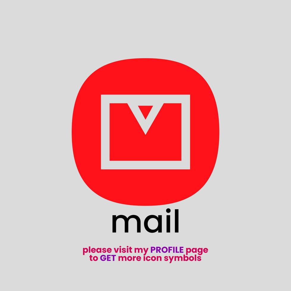 E-Mail-Symbol für App-Symbol oder Firmenlogo - Stilversion 1 ausschneiden vektor