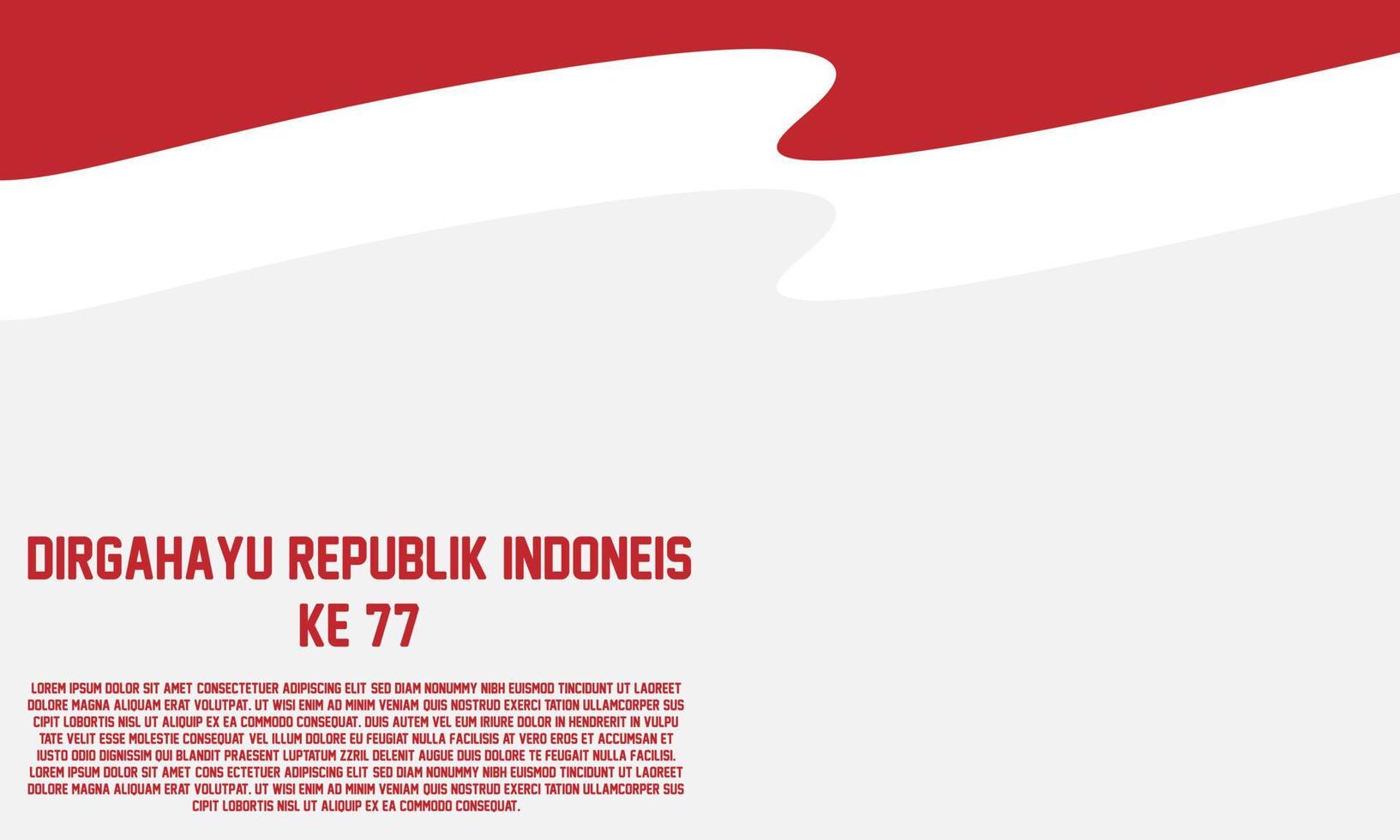 abstrakter hintergrund geometrisch flüssigkeit glücklicher unabhängiger tag indonesien 77 rote und weiße indonesische flagge eps 10 vektor