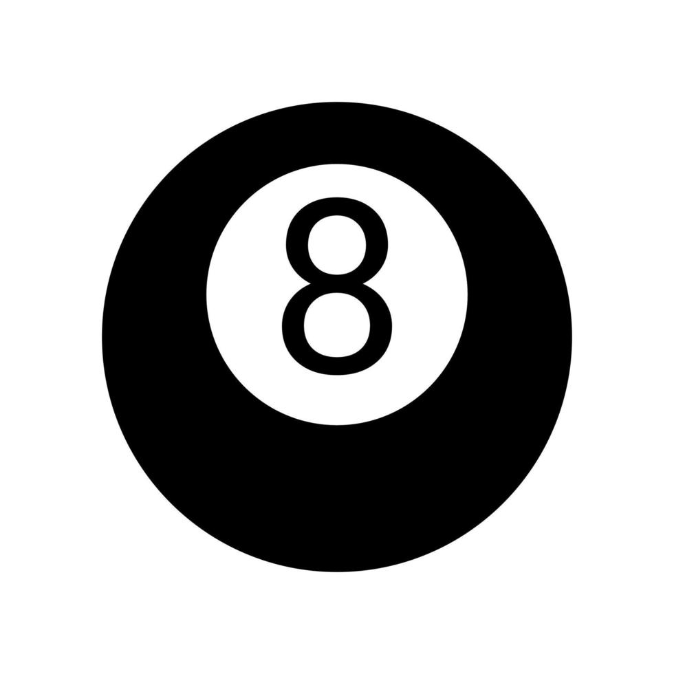 8 bollar svart vektor ikon isolerad på vit bakgrund