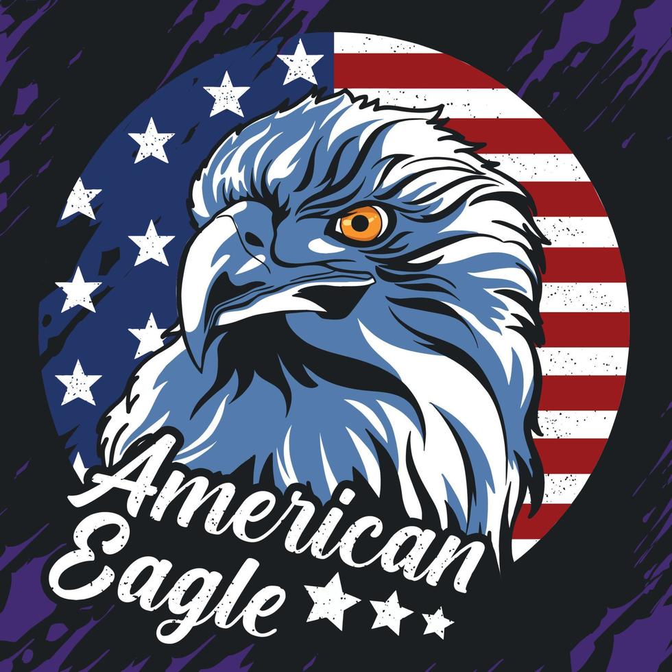 Kopfsymbol des amerikanischen Adlers cool vektor