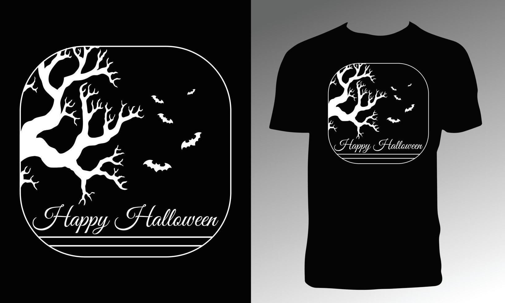 fröhliches Halloween-T-Shirt-Design vektor