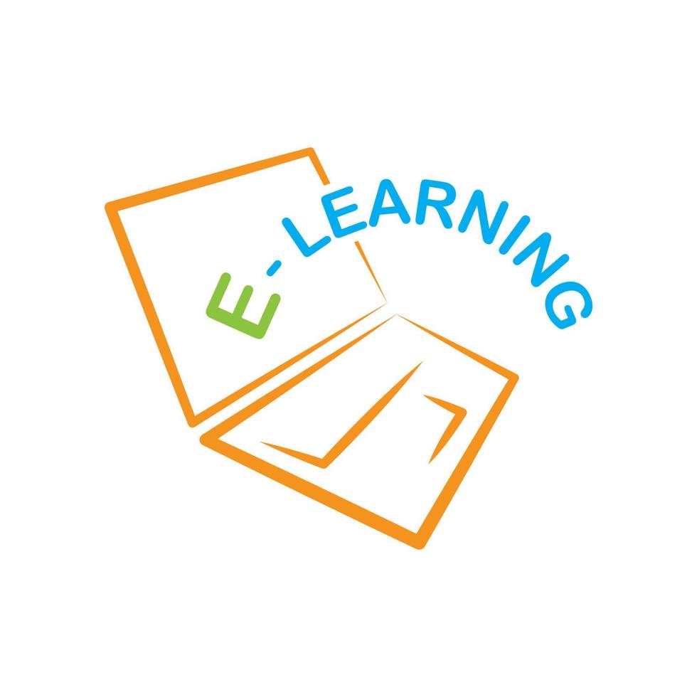 Abbildung Vektorgrafik des E-Learning-Logos vektor