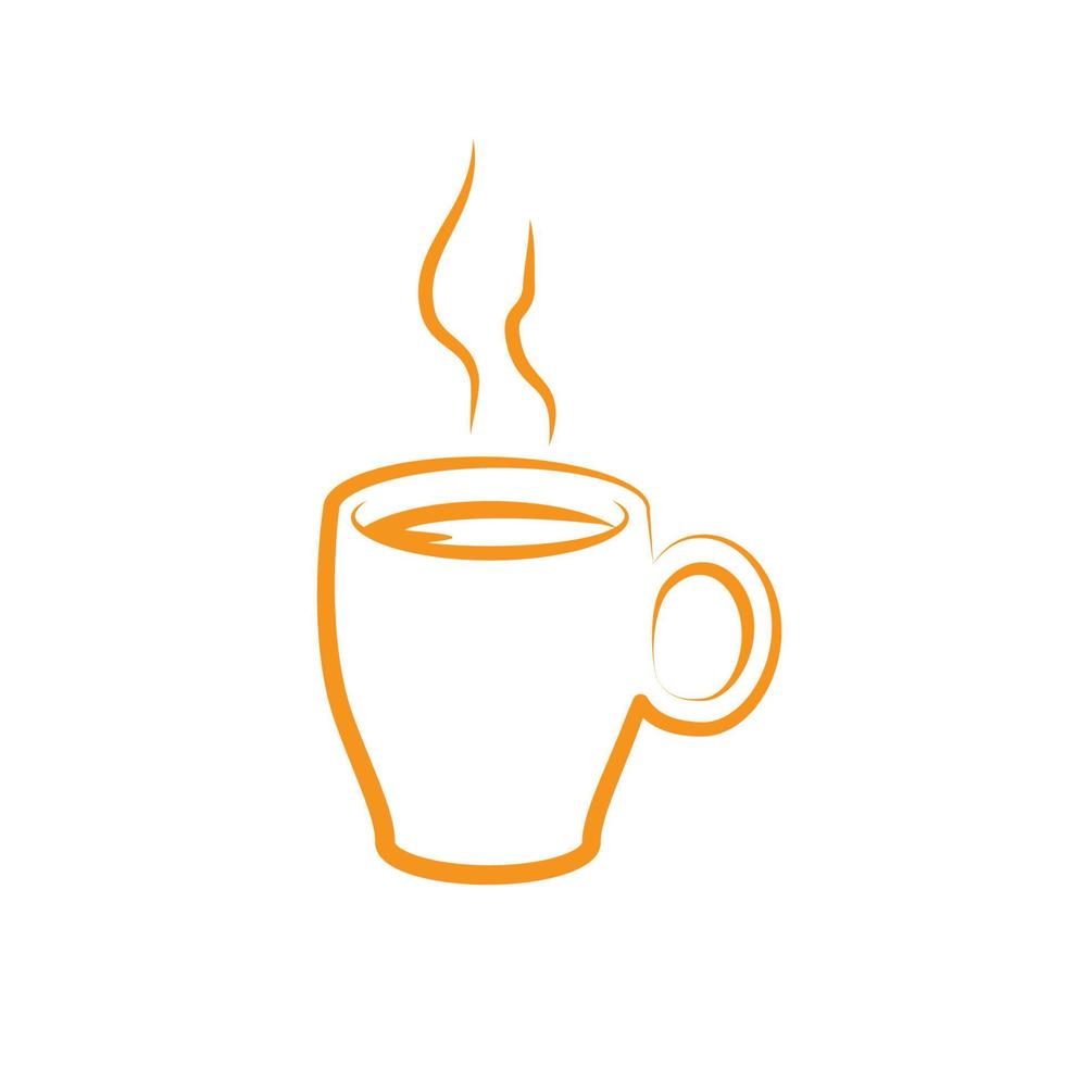 Kaffeetasse-Logo-Vektor-Design vektor