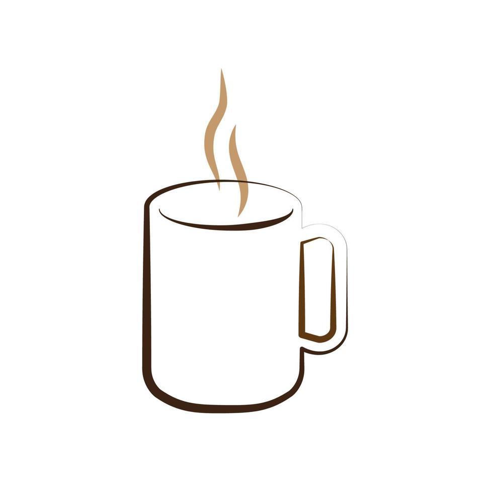 Kaffeetasse-Logo-Vektor-Design vektor