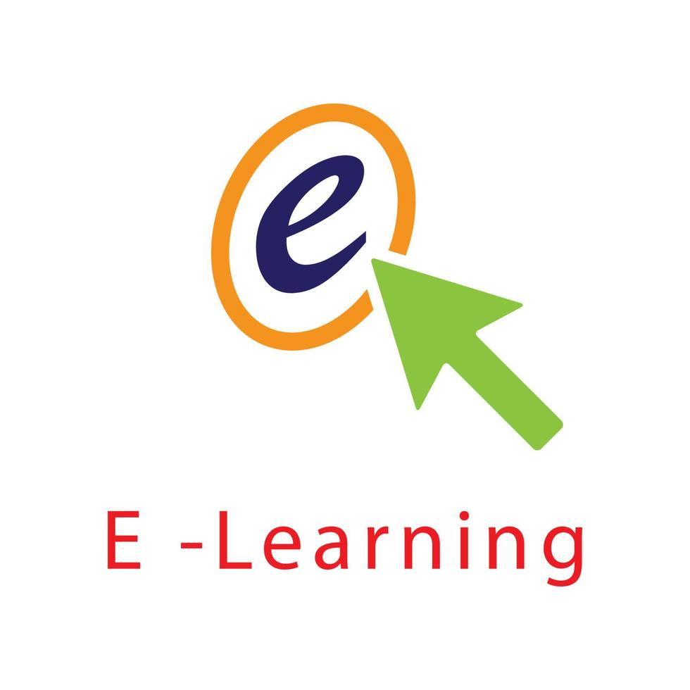 Abbildung Vektorgrafik des E-Learning-Logos vektor