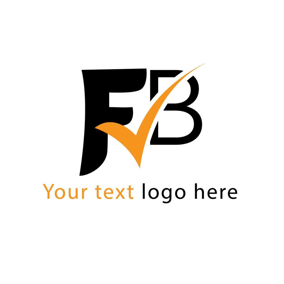 text fb logotyp vektor design