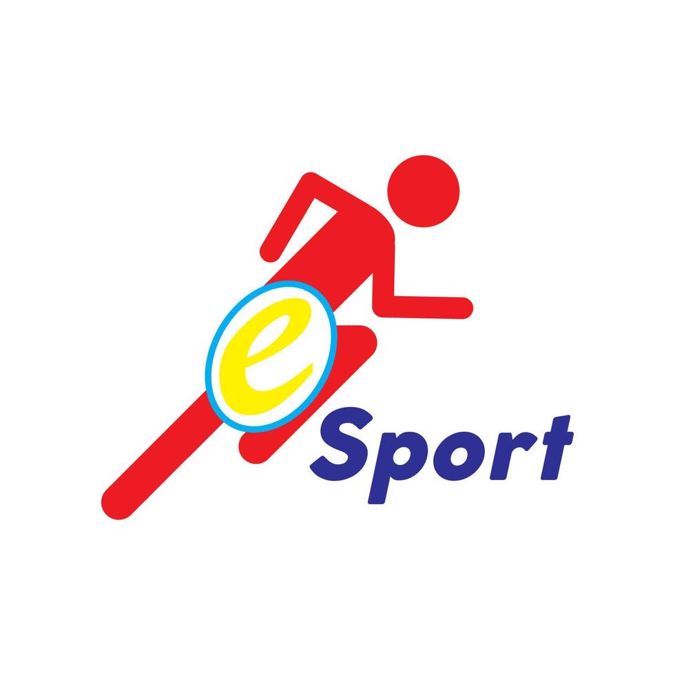 e sport logotyp vektor design