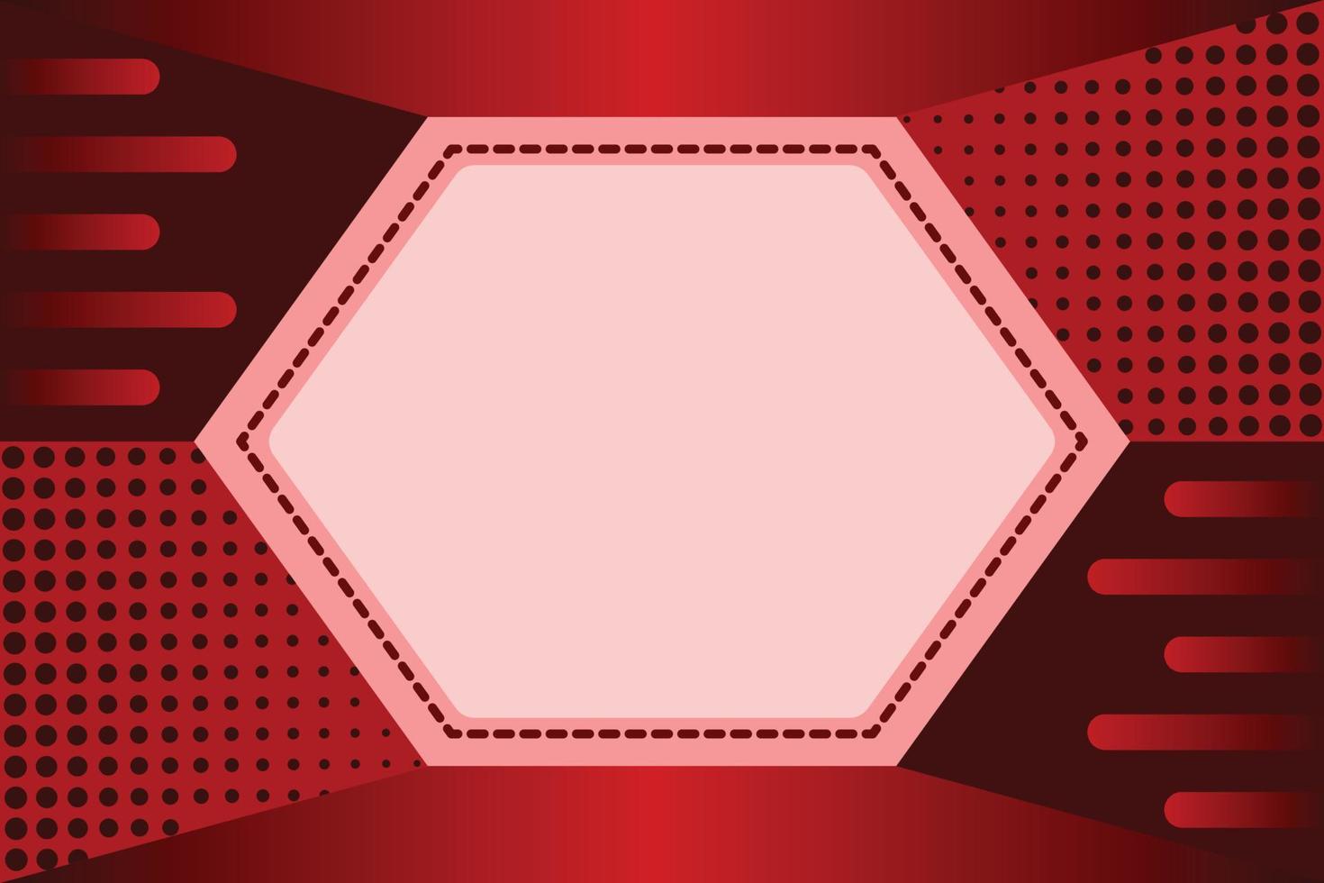 sexkantig röd bakgrund mall kopia utrymme för banner, presentationssida eller affisch eller profil vektor